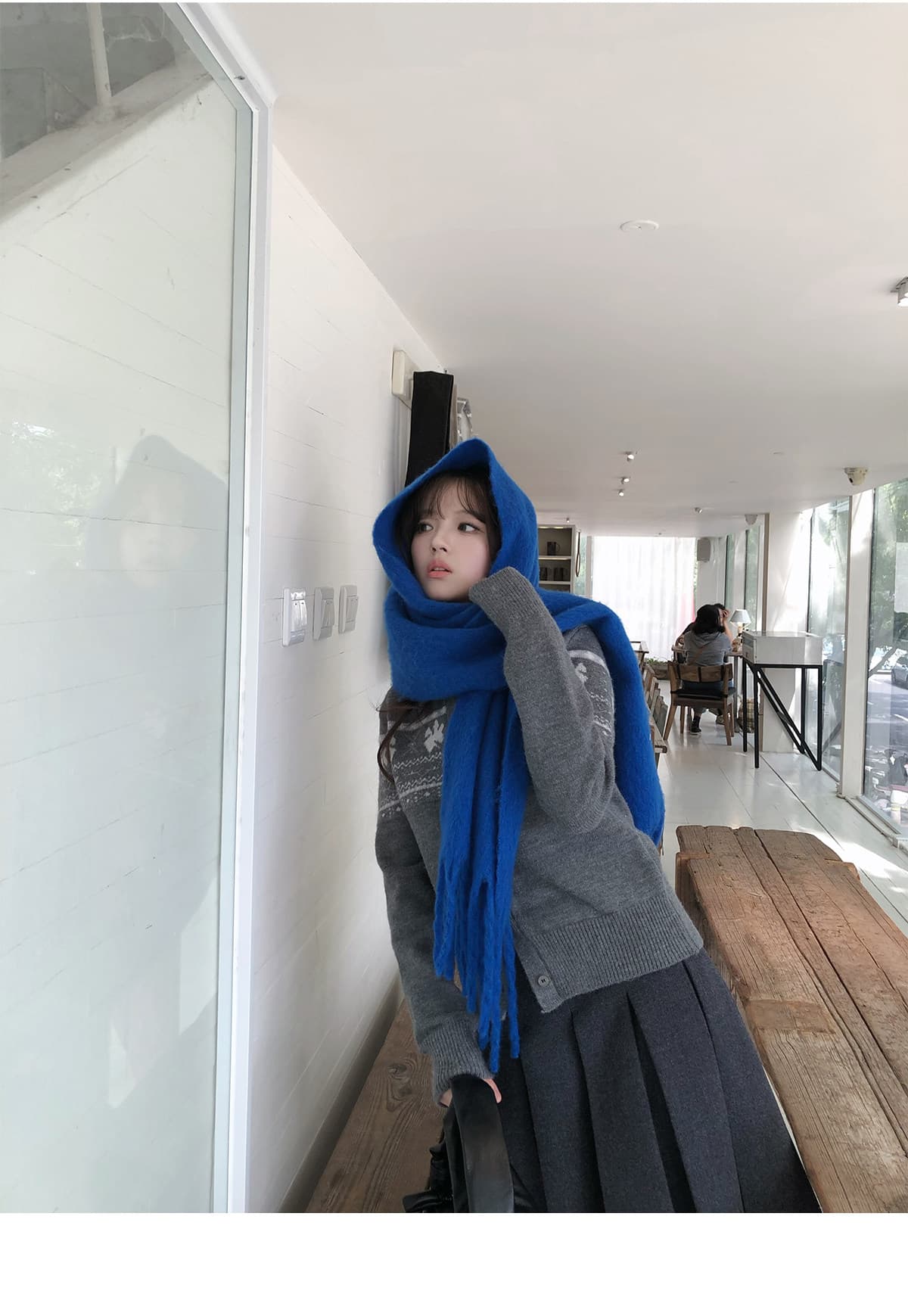 neurcz 라운드 넥 오픈 가디건 쇼트 스타일 공정한 섬 스웨터 여자 가을 겨울 슬림해 보이는 느긋한 바람 몸매 가꾸기 오픈 가디건 맨위 로드 중 상세 이미지 26