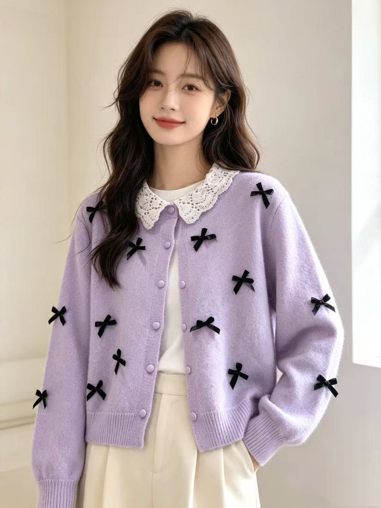 회색 스웨터 코트 여자 2026 새로운 가을 루즈핏 느긋한 고급 센스 자이언트 잘 생긴 니트 오픈 가디건 맨위 이미지 4