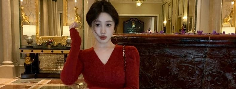 빛 럭셔리 프랑스 명문 여성 고급 회색 양모 니트 여성 드레스 가을 겨울 작은 키 만나는 섹시함 타이트 스커트 미니 스커트 상세 이미지 14