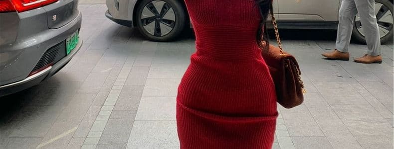 빛 럭셔리 프랑스 명문 여성 고급 회색 양모 니트 여성 드레스 가을 겨울 작은 키 만나는 섹시함 타이트 스커트 미니 스커트 상세 이미지 27