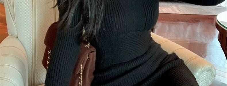 빛 럭셔리 프랑스 명문 여성 고급 회색 양모 니트 여성 드레스 가을 겨울 작은 키 만나는 섹시함 타이트 스커트 미니 스커트 상세 이미지 57