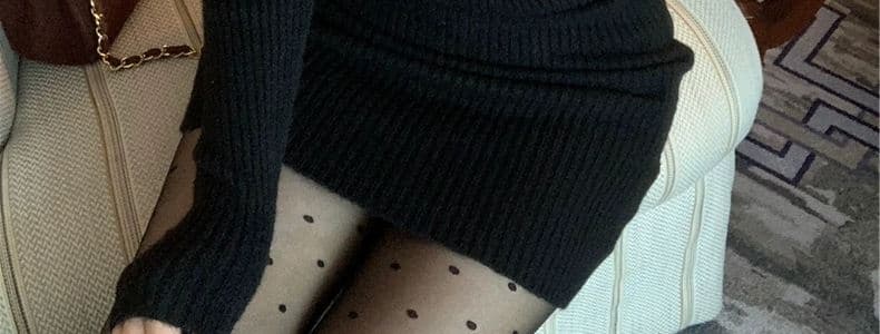 빛 럭셔리 프랑스 명문 여성 고급 회색 양모 니트 여성 드레스 가을 겨울 작은 키 만나는 섹시함 타이트 스커트 미니 스커트 상세 이미지 63