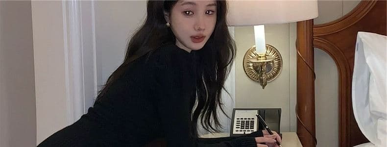 빛 럭셔리 프랑스 명문 여성 고급 회색 양모 니트 여성 드레스 가을 겨울 작은 키 만나는 섹시함 타이트 스커트 미니 스커트 상세 이미지 76
