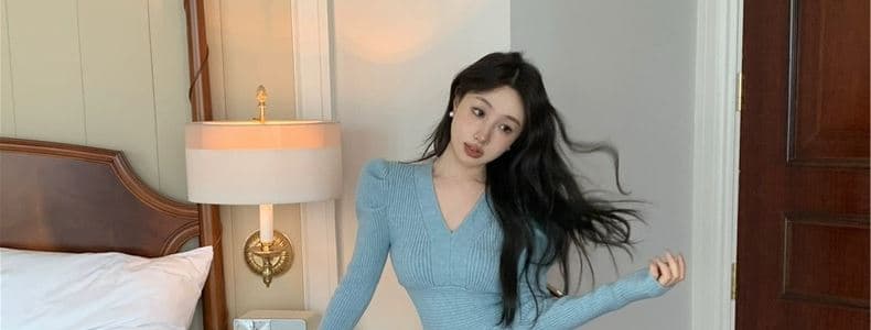 빛 럭셔리 프랑스 명문 여성 고급 회색 양모 니트 여성 드레스 가을 겨울 작은 키 만나는 섹시함 타이트 스커트 미니 스커트 상세 이미지 92