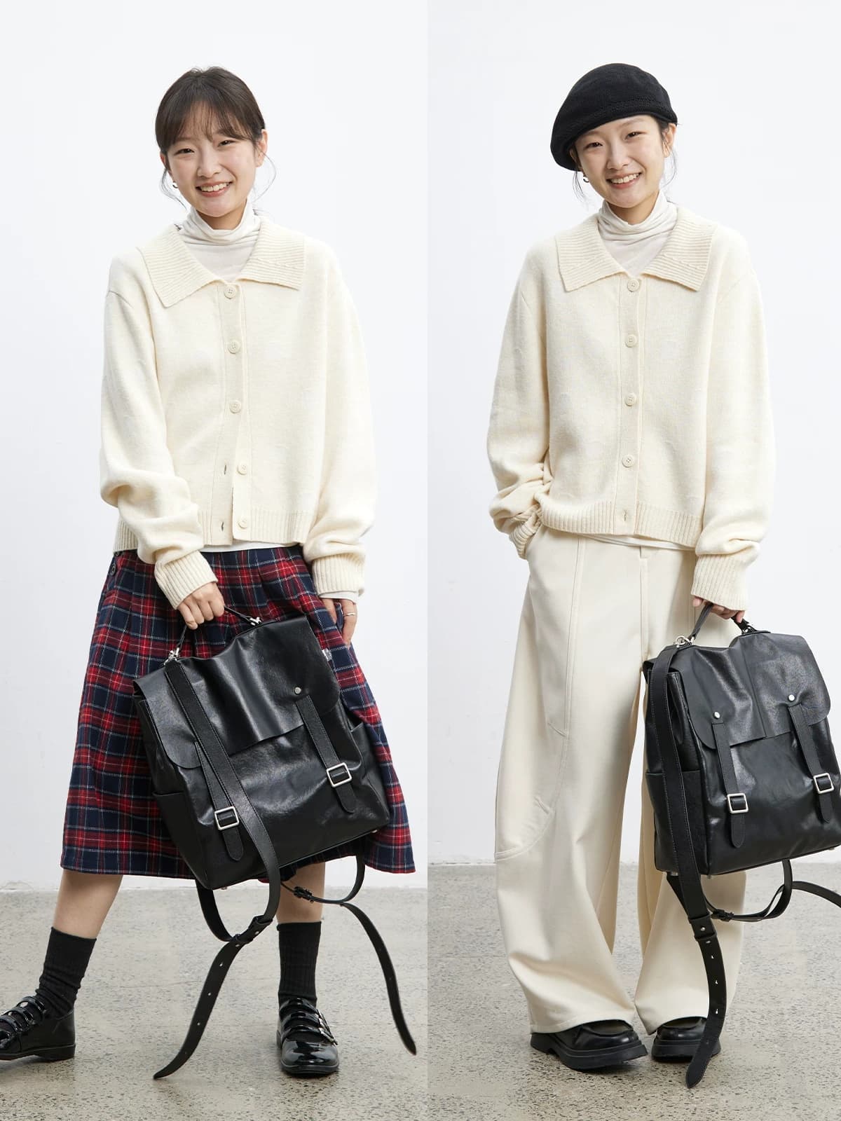 손 접시 걷기 논스톱 쇼 와 고대 조기 기타 캐주얼 재킷 폴로 칼라 도트 무늬 스웨터 오픈 가디건 니트 스웨터 이미지 2