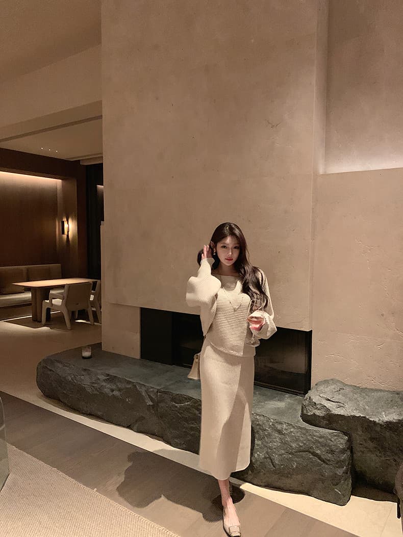 lilylikes 矜贵 자매 센스 양모 부드러운 찹쌀 고급 질감 하나 슬라이스 불규칙 맨위 반 스커트 세트 상세 이미지 46