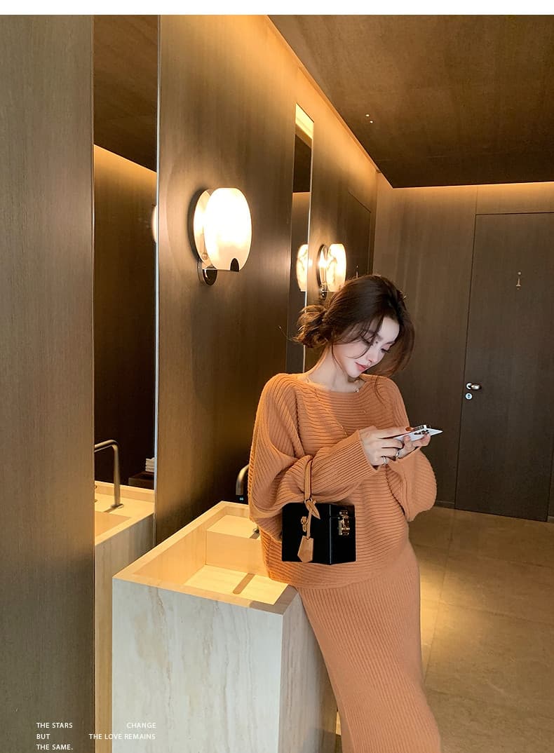 lilylikes 矜贵 자매 센스 양모 부드러운 찹쌀 고급 질감 하나 슬라이스 불규칙 맨위 반 스커트 세트 상세 이미지 56