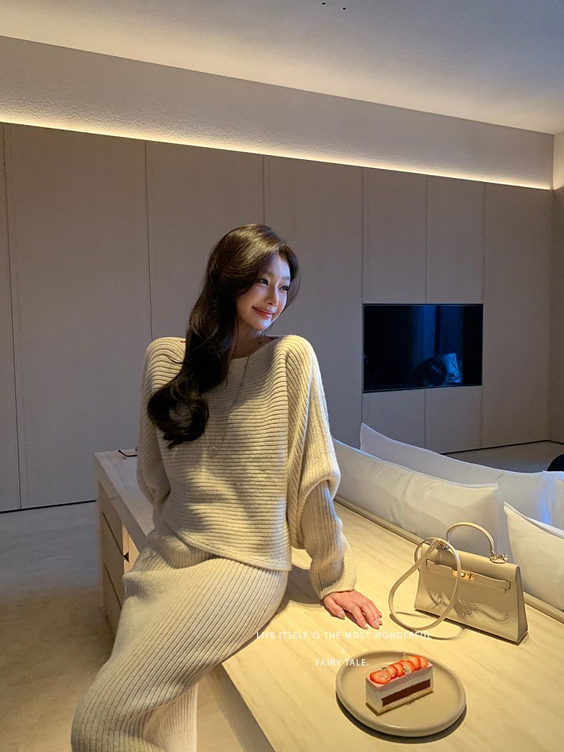 lilylikes 矜贵 자매 센스 양모 부드러운 찹쌀 고급 질감 하나 슬라이스 불규칙 맨위 반 스커트 세트 상세 이미지 68