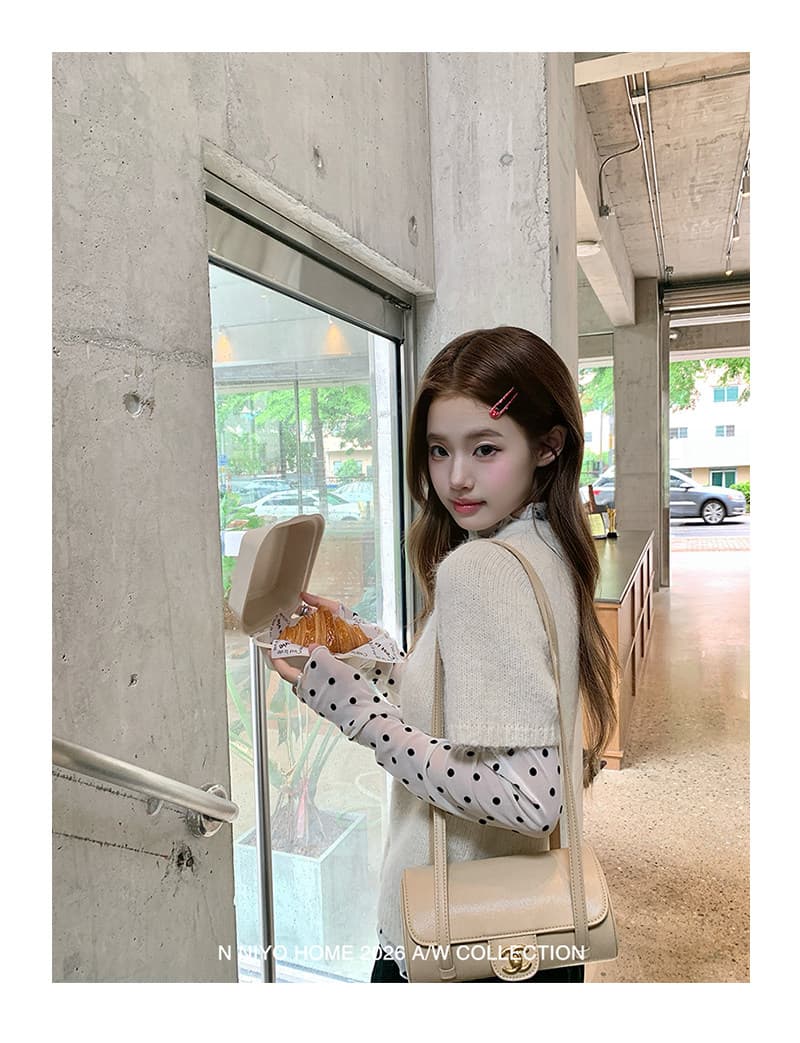 작은 요정 니켈 어린이 화이트 부드러운 니트 스웨터 여성 가을 자이언트 잘 생긴 스택 착용 재킷 모직물 베스트 아름다운 작은 맨위 상세 이미지 9