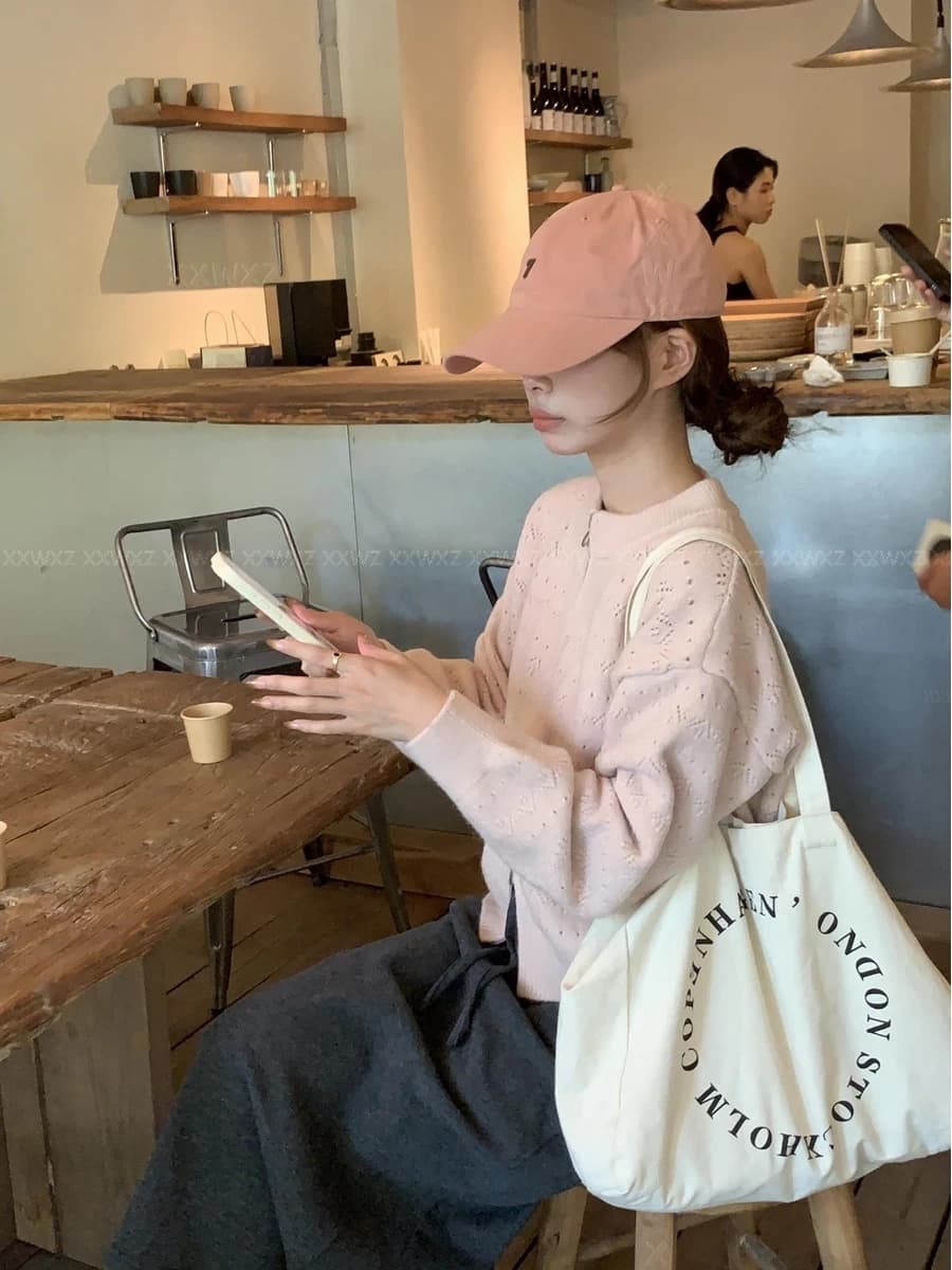 한국 동대문 이른 가을 새로운 캐주얼 패션 더블 지퍼 마이크로 루즈핏 맨위 느긋한 디자인 센스 스웨터 코트 이미지 4