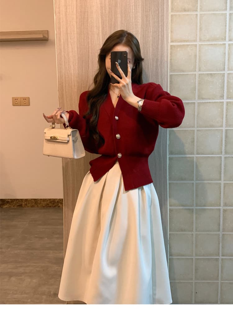 프랑스식 검정색 작은 샤넬 스타일 스웨터 오픈 가디건 여성 봄 가을 디자인 센스 작은 대중 허리 수축 품격 니트 맨위 재킷 상세 이미지 7