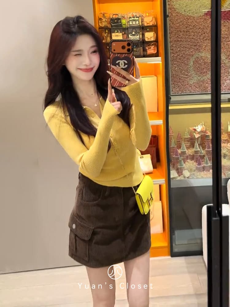 오래된 돈 바람 폴로 칼라 몸매 가꾸기 니트 기본 셔츠 여성 가을 겨울 다용도 슬림해 보이는 긴팔 인사이드 가져 가라. 품격 높음 자본금 작은 맨위 상세 이미지 7