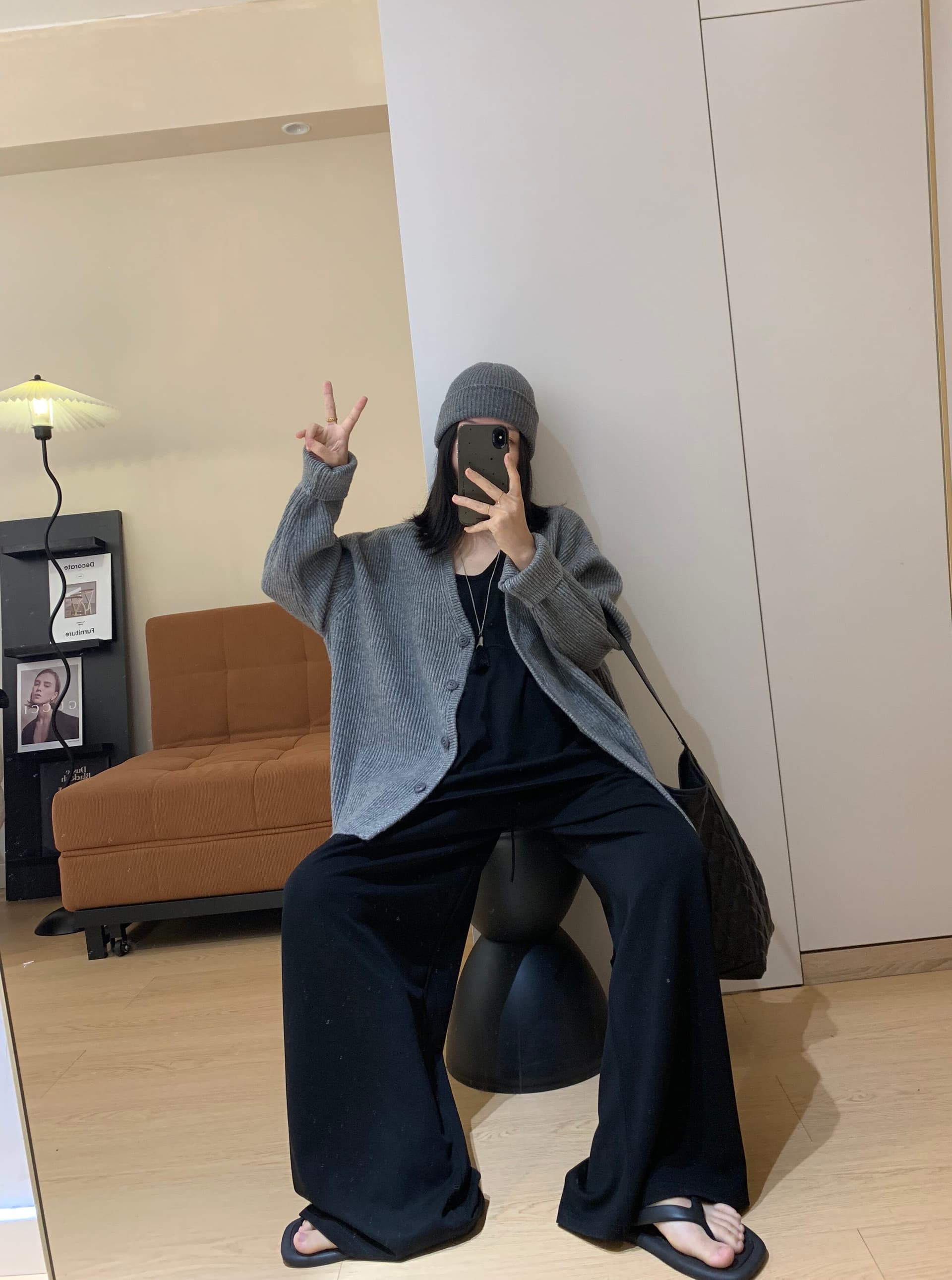 느긋한 바람 무거운 작업 포함 양모 V넥 구덩이 기사 스웨터 오픈 가디건 암호화 니트 스웨터 재킷 맨위 여성 이른 가을 신제품 상세 이미지 10