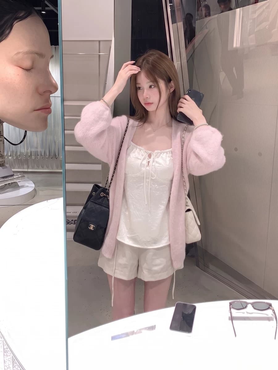 siiooye 남자 플러시 질감 빛 사람들 분위기 포함 양 낙타 털 레이스업 오픈 가디건 스웨터 여자 가을 루즈핏 재킷 이미지 5