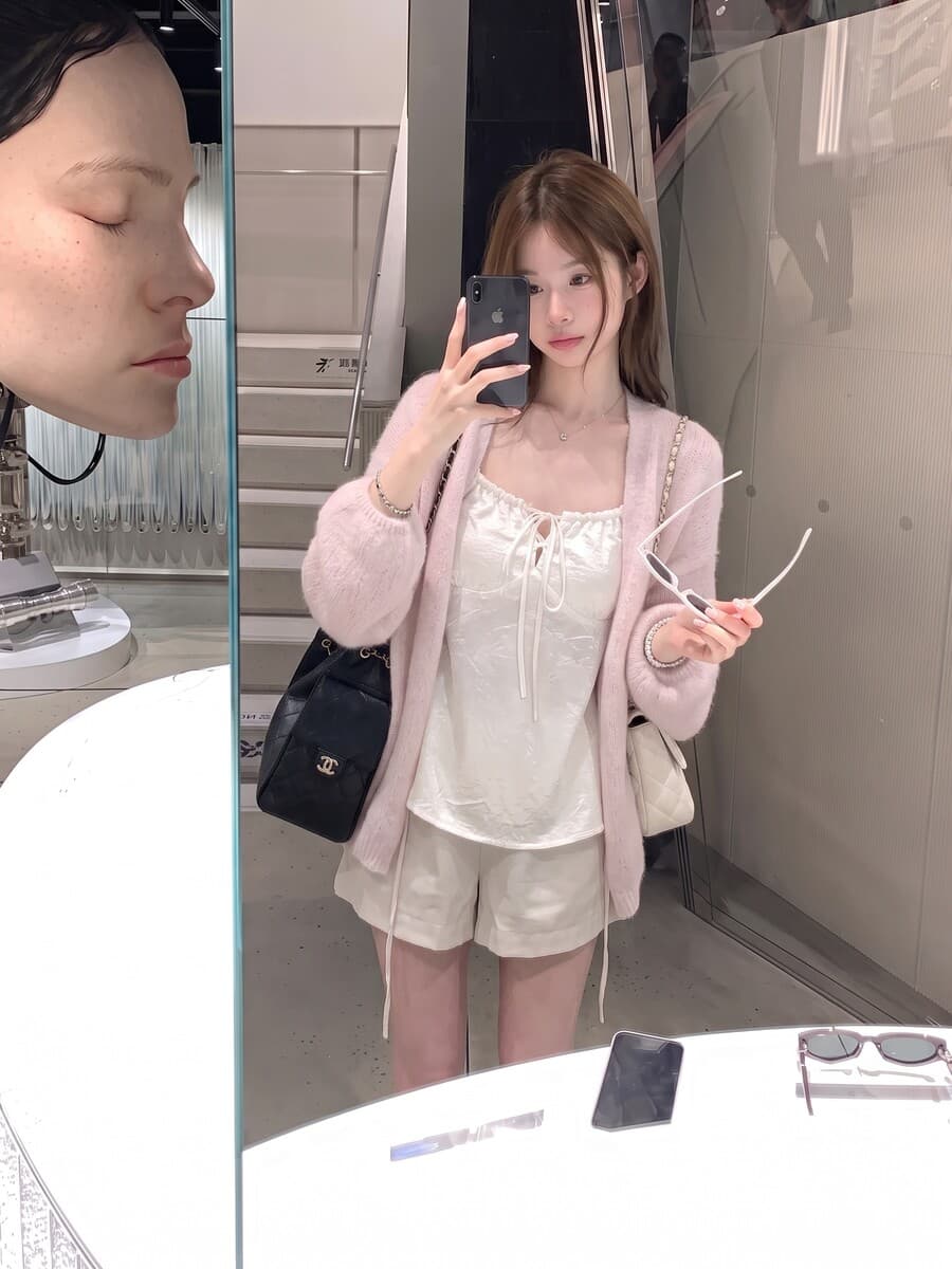 siiooye 남자 플러시 질감 빛 사람들 분위기 포함 양 낙타 털 레이스업 오픈 가디건 스웨터 여자 가을 루즈핏 재킷 상세 이미지 3