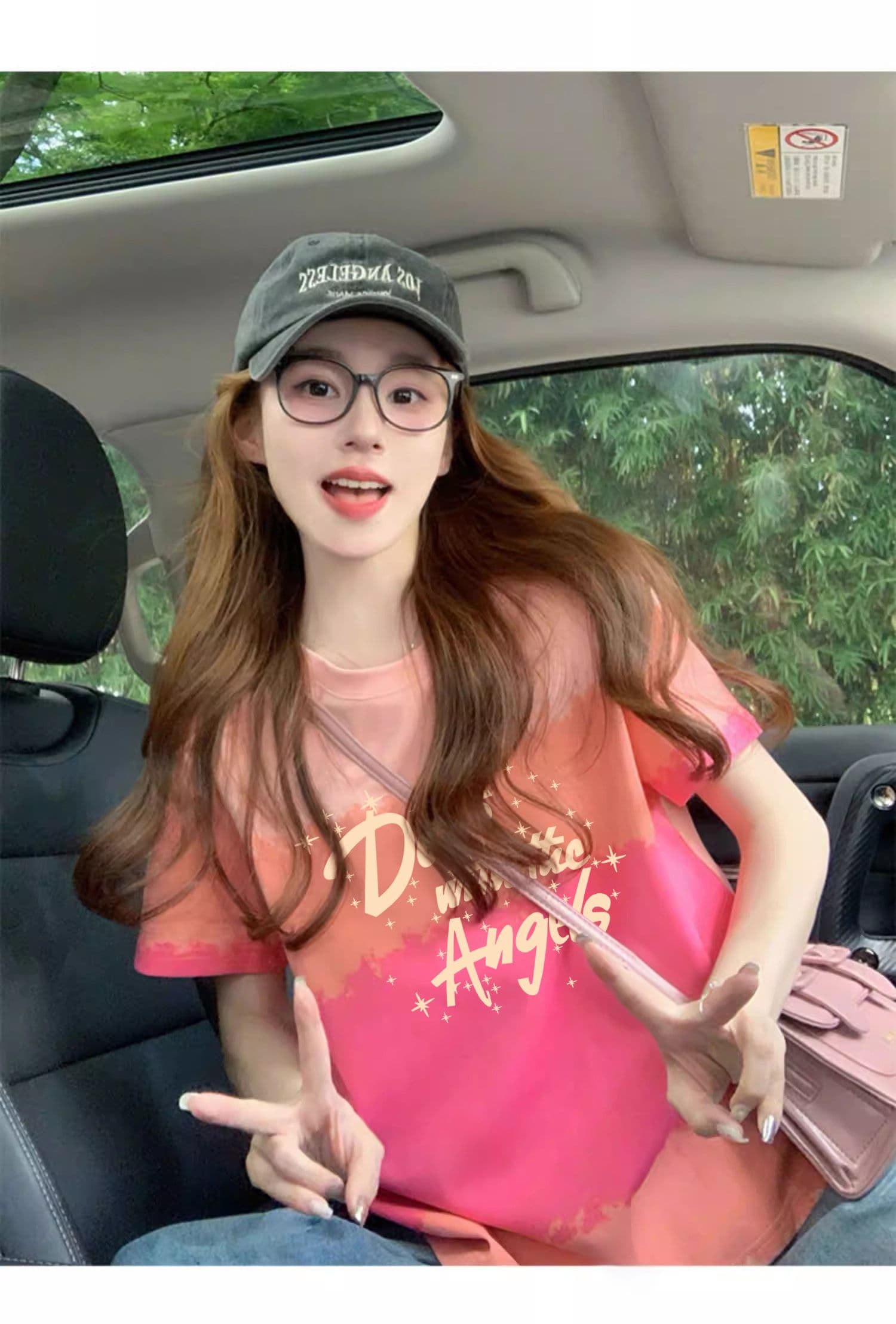 200그램 순면 이후 패키지 칼라 색상 색 후광 염색 루즈핏 티셔츠 여성 디자인 센스 프린트 슬림해 보이는 맨위 트렌디 상세 이미지 7