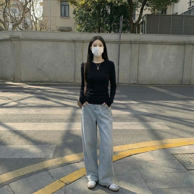실사 280 그램 양 플러시 De 플러시 기본 셔츠 여성 봄 가을 겨울 긴팔 티셔츠 털이 있는 라운드 넥 긍정적 인 어깨 상세 이미지 24