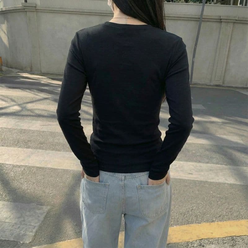 실사 280 그램 양 플러시 De 플러시 기본 셔츠 여성 봄 가을 겨울 긴팔 티셔츠 털이 있는 라운드 넥 긍정적 인 어깨 상세 이미지 26