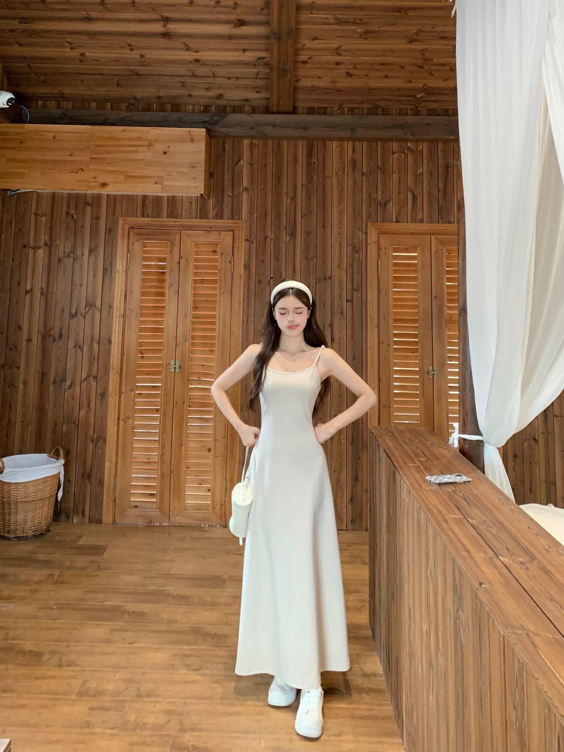 실사 빅 사이즈 여성 의류 2026 가을 새로운 프랑스식 부드러운 긴팔 후드티 슬립 드레스 투피스 세트 상세 이미지 11