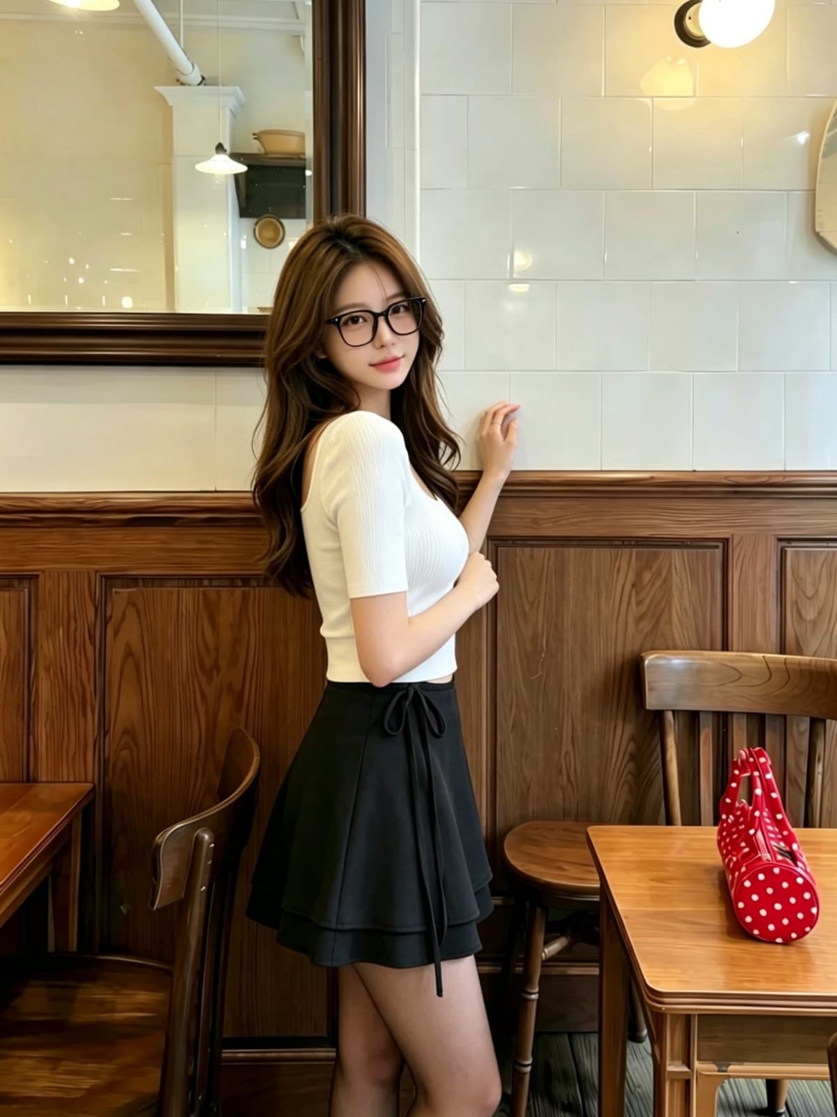 실사 여름 새로운 프랑스식 chic 아세트산 광택 도루 센스 반신 스커트 나비 넥타이 한 마디 달콤한 매운맛 미니 스커트 상세 이미지 7