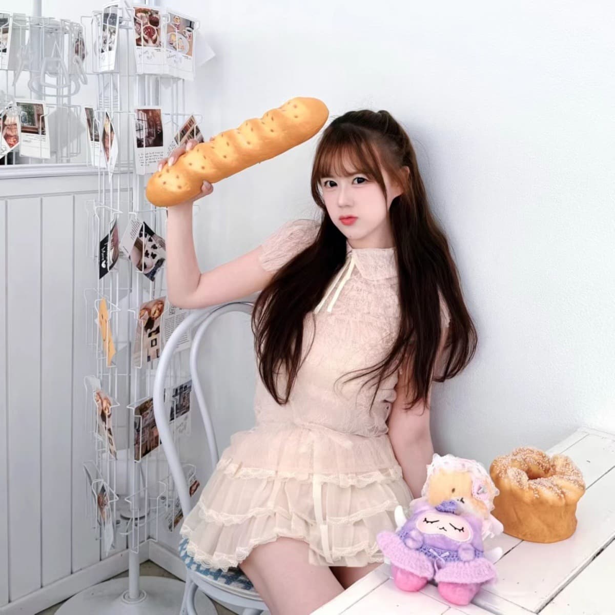 여름 새로운 한 부서 발레 바람 케이크 드레스 달콤함 연령 감소 퍼프 미니 스커트 레이스 레이스 패치워크 층 반 스커트 이미지 6