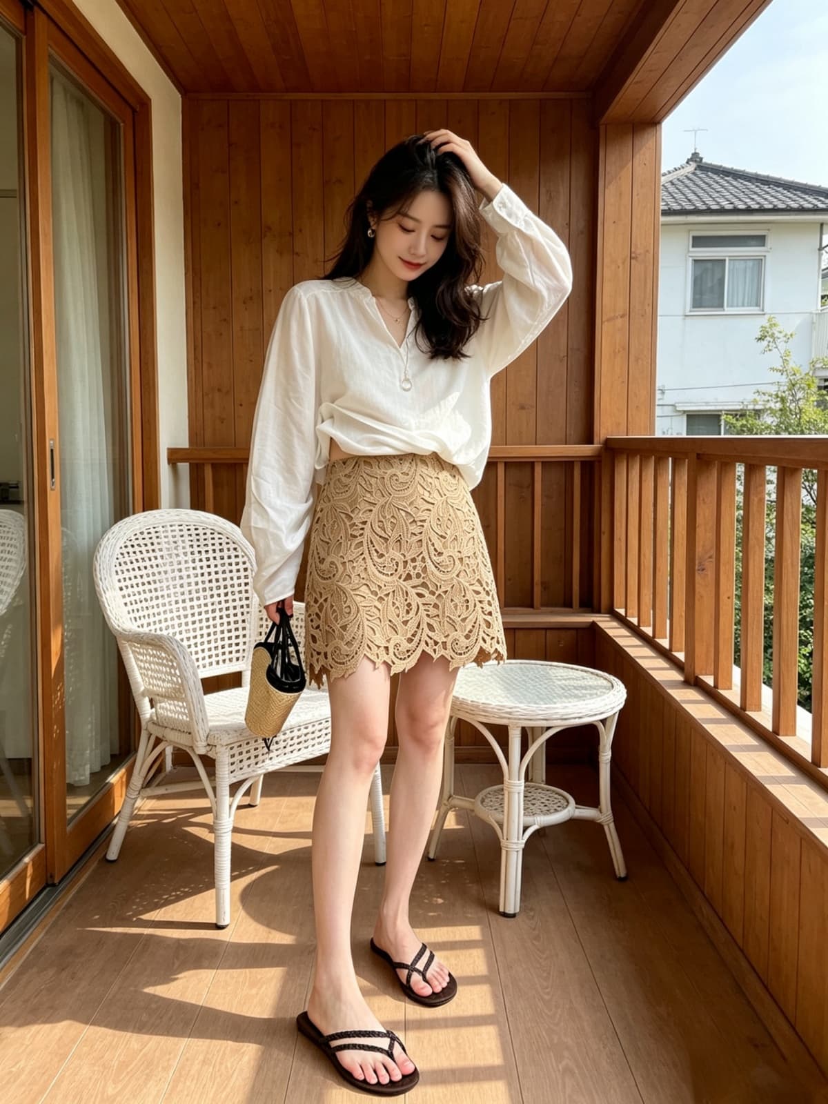 봄 여름 새로운 2026 프랑스식 품격 레이스 홀로우 아웃 레이스 반신 스커트 고급 센스 한 마디 타이트 스커트 미니 스커트 상세 이미지 6