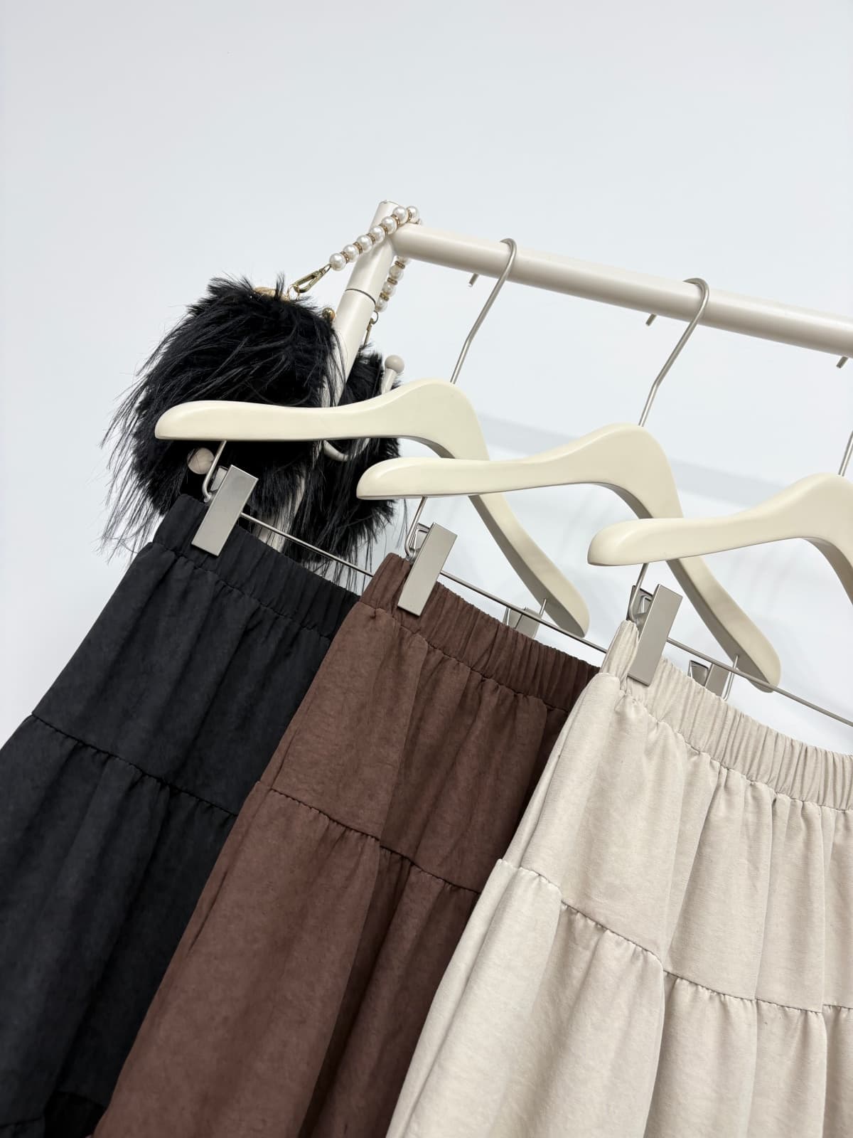 실사 가을 새로운 한 부서 chic 목이버섯 레이스 패치워크 반신 스커트 달콤함 연령 감소 한 마디 중간 스커트 5 점 치마 상세 이미지 8