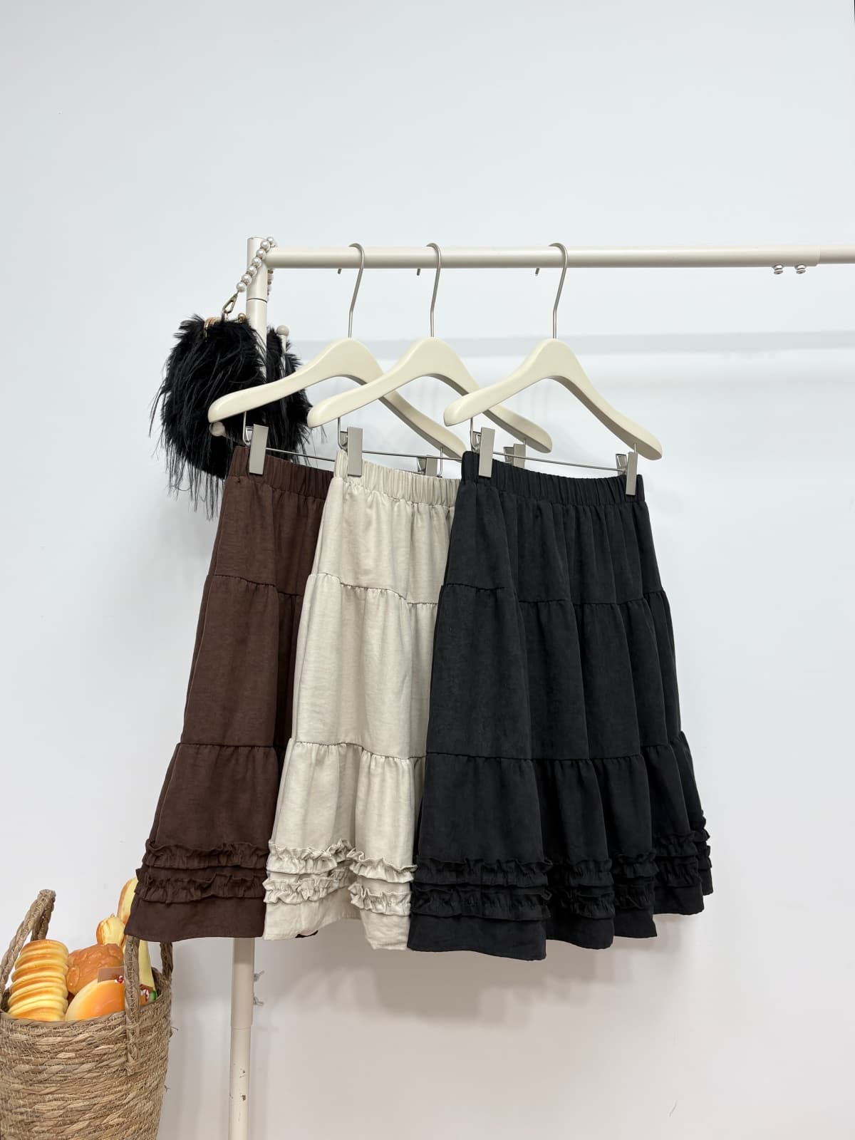 실사 가을 새로운 한 부서 chic 목이버섯 레이스 패치워크 반신 스커트 달콤함 연령 감소 한 마디 중간 스커트 5 점 치마 상세 이미지 14
