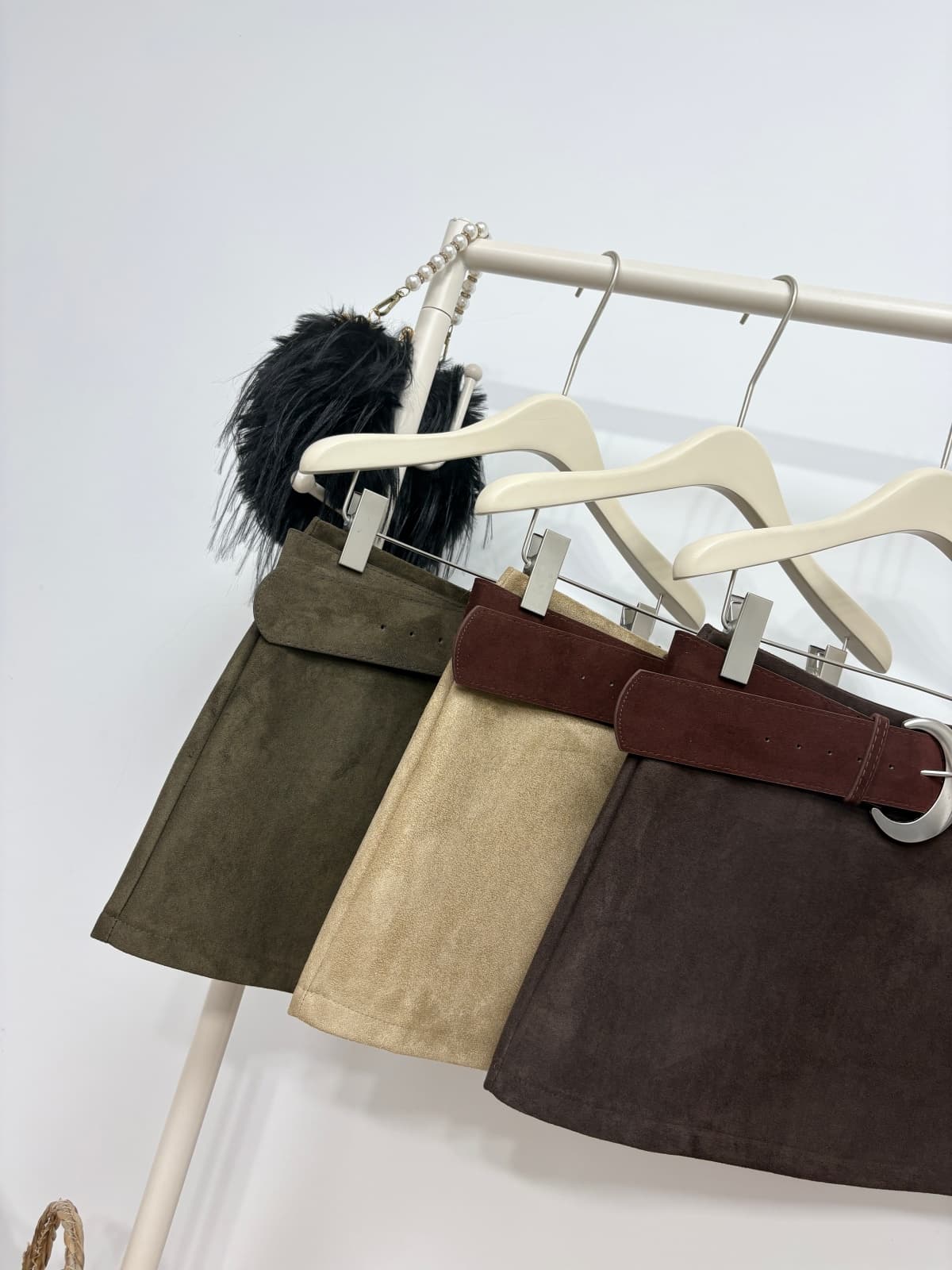실사 가을 새로운 한 부서 미니멀리즘 와이드 벨트 플러시 반신 스커트 다용도 순수한 욕망 핫걸 한 마디 타이트 스커트 미니 스커트 상세 이미지 12