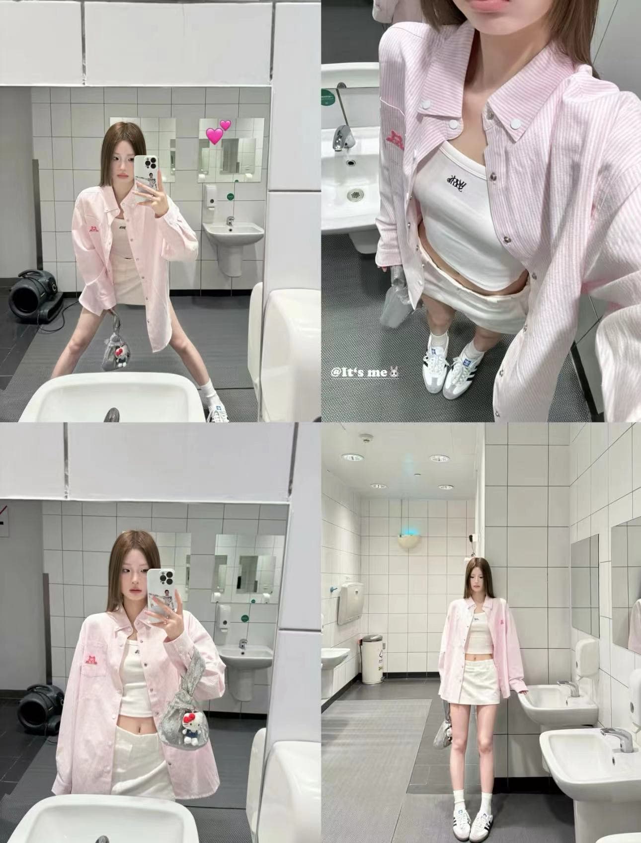 실사 정가 가을 자외선 차단 외출용 스트라이프 셔츠 레트로 캐주얼 루즈핏 다용도 여성 상세 이미지 7