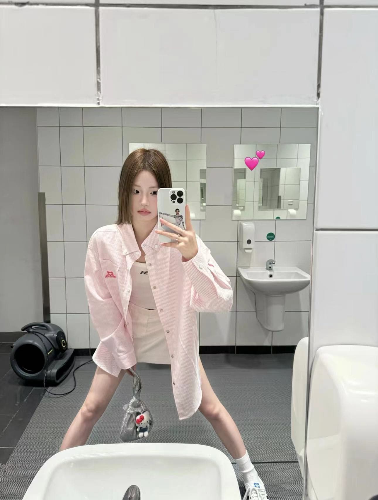 실사 정가 가을 자외선 차단 외출용 스트라이프 셔츠 레트로 캐주얼 루즈핏 다용도 여성 상세 이미지 8
