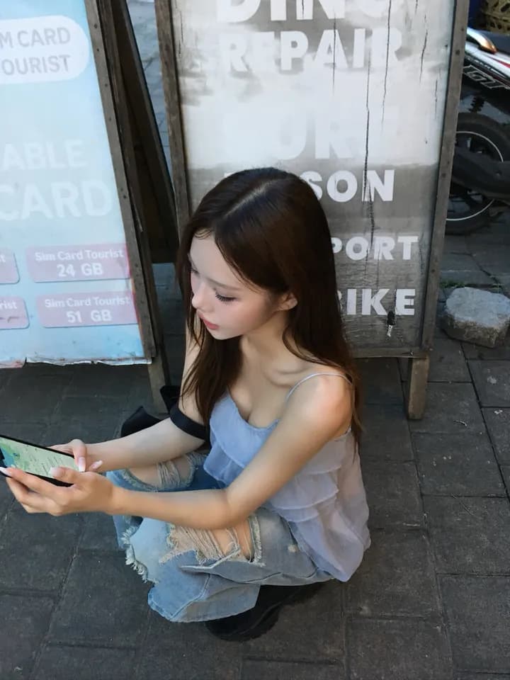실사 정가 불규칙 프릴 캐미솔 여름 아름다운 착용 가져 가라. 루즈핏 슬림해 보이는 맨위 상세 이미지 4