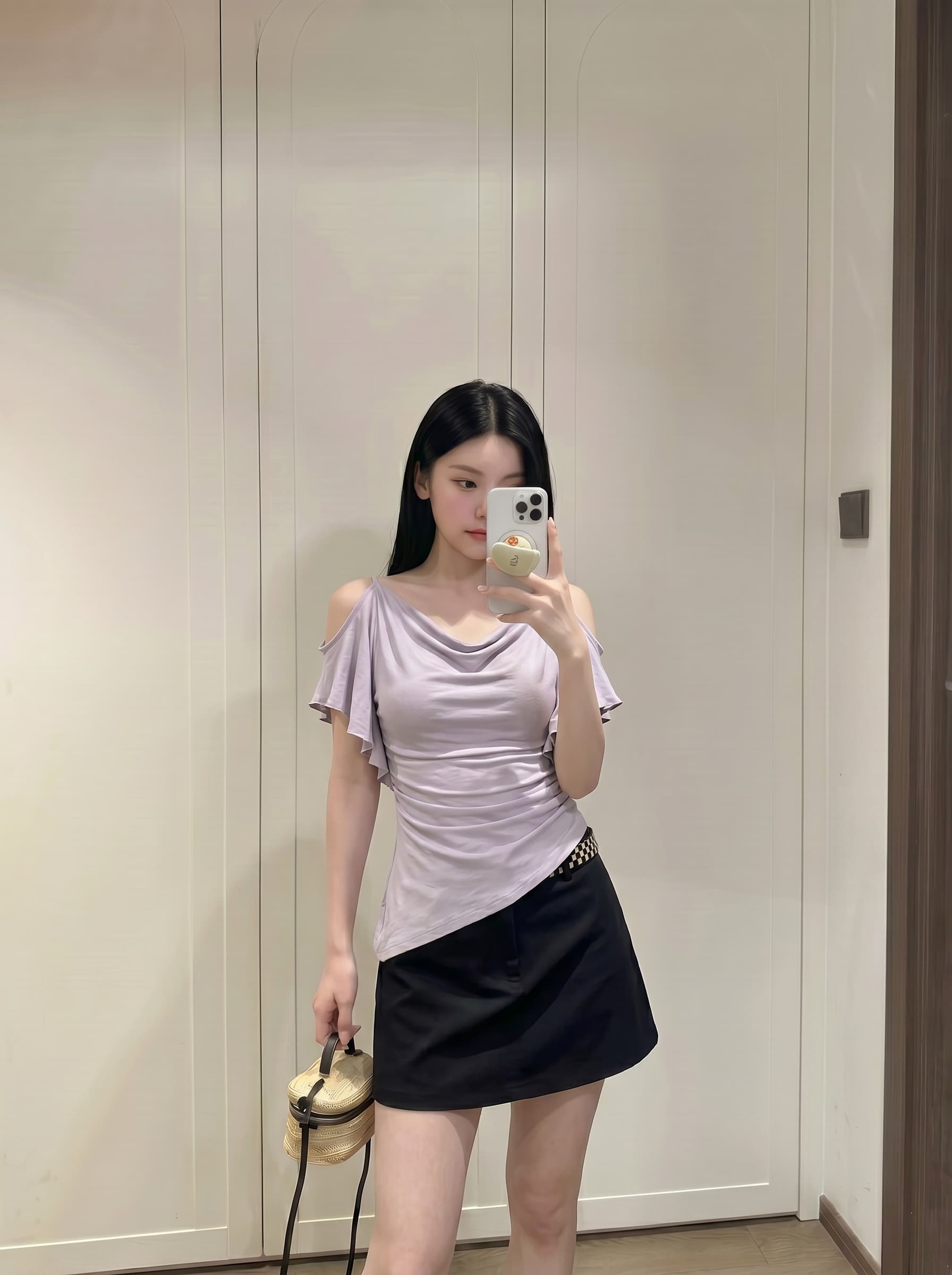 실사 정가 프랑스식 흔들다 칼라 가을 어깨 의류 여성 오프숄더 프릴 티셔츠 상세 이미지 8
