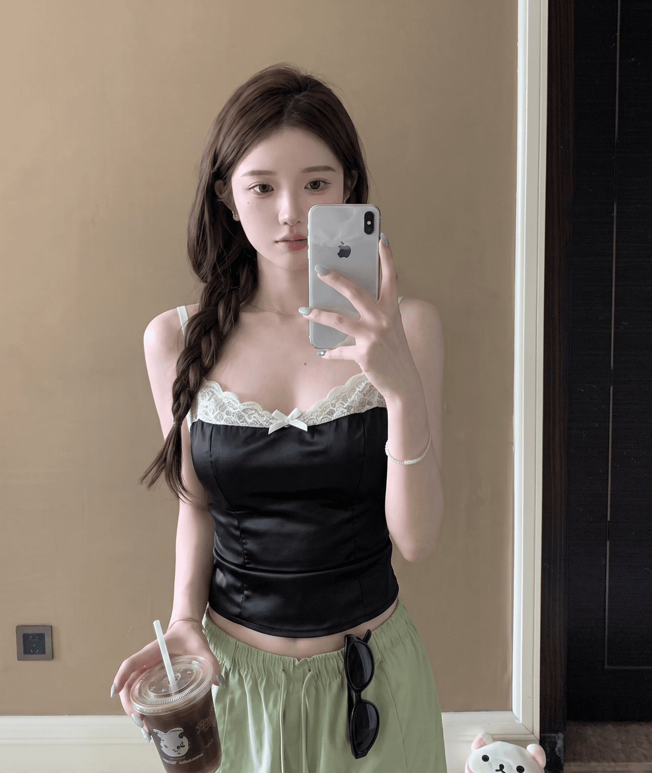 실사 정가 레이스 조각 캐미솔 여름 인사이드 가져 가라. 슬림해 보이는 외출용 민소매 맨위 상세 이미지 3