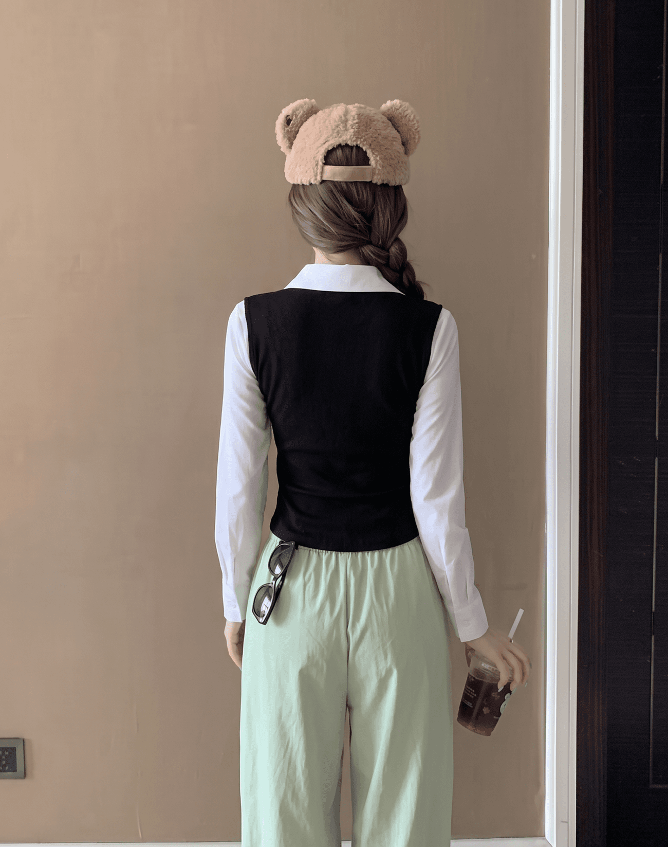 실사 정가 프랑스식 맨위 페이크 레이어드 긴팔 허리 수축 핫걸 자이언트 잘 생긴 셔츠 상세 이미지 5