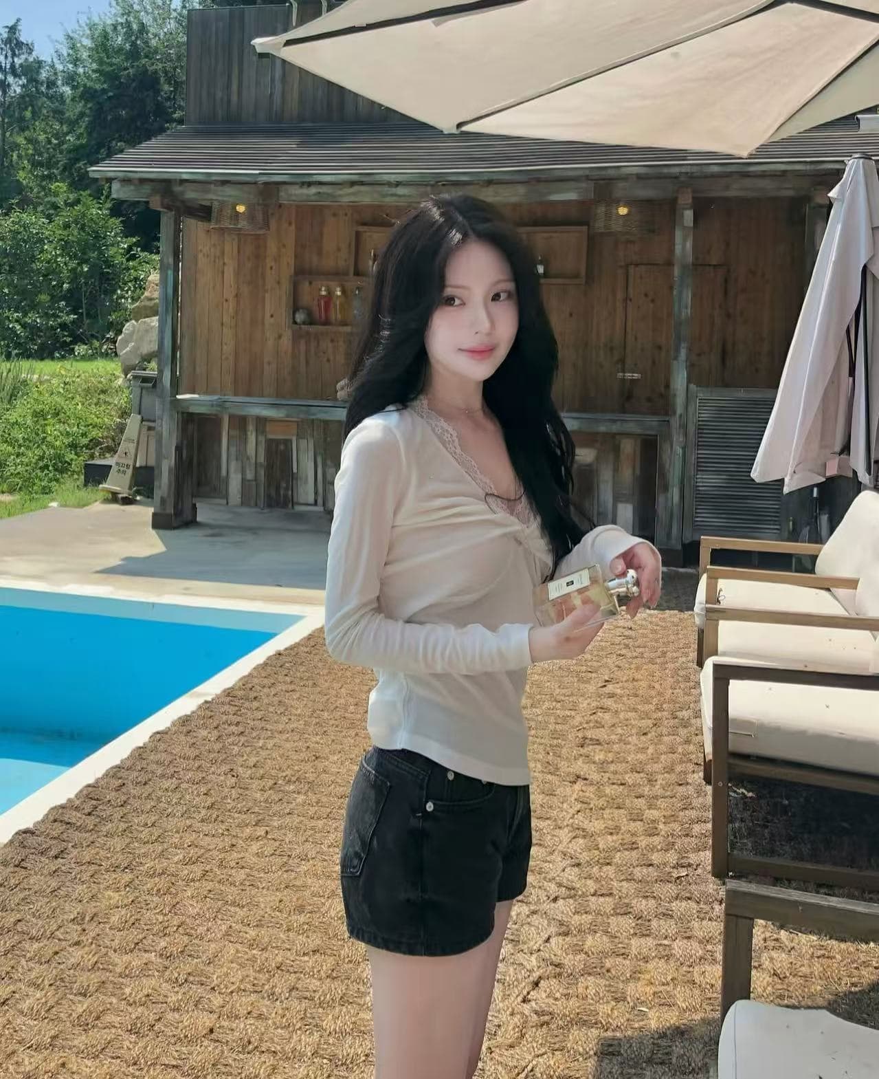실사 정가 게으른 바람 여성 가을 착용 가져 가라. 2026 새로운 고급 V넥 풀오버 레트로 레이스 니트 스웨터 상세 이미지 3
