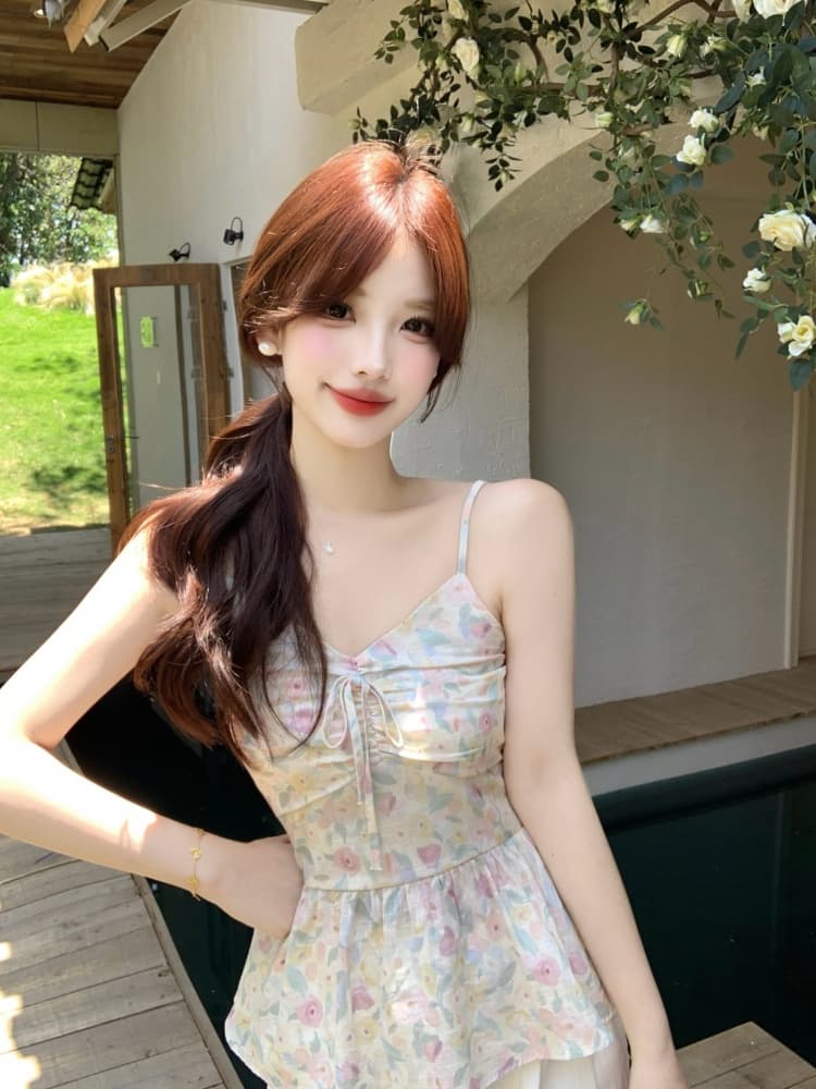 실사 화이트 레이스 레이스 캐미솔 여름 지방 mm 2026 새로운 한 부서 달콤함 몸매 가꾸기 슬림해 보이는 오픈 가디건 상세 이미지 17