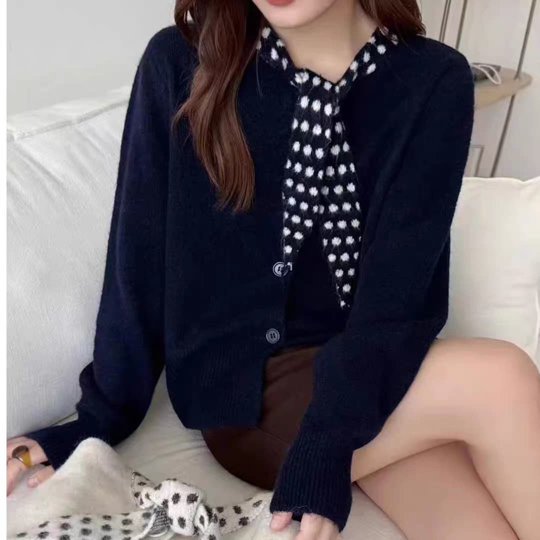 한 부서 새로운 패션 디자인 센스 니트 풀오버 맨위 여성 달콤함 작은 키 학원 스웨터 여자 이미지 2