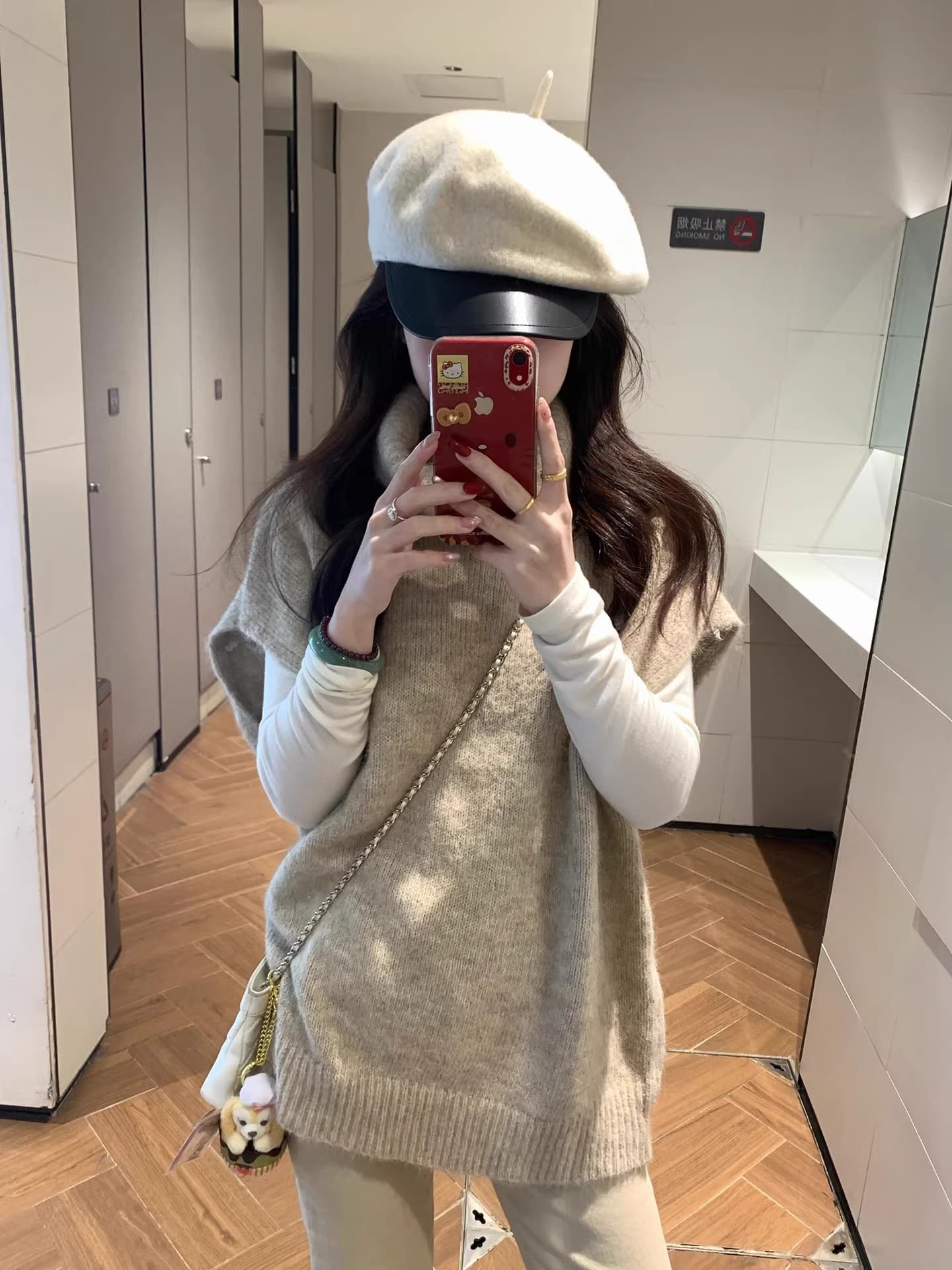한 부서 느긋한 바람 터틀넥 니트 베스트 조끼 여성 가을 겨울 루즈핏 어깨 스웨터 스택 착용 외부 가져 가라. 민소매 맨위 상세 이미지 2