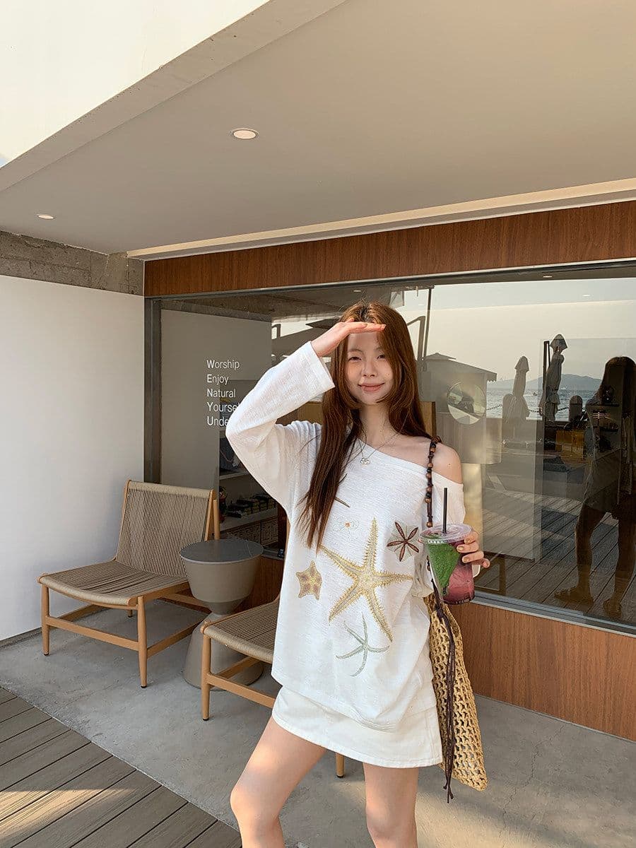 성분 65 폴리에스터 35 면 자외선 차단 블라우스 여성 여름 ootd 착용 가져 가라. 긴팔 티셔츠 화이트 이미지 3