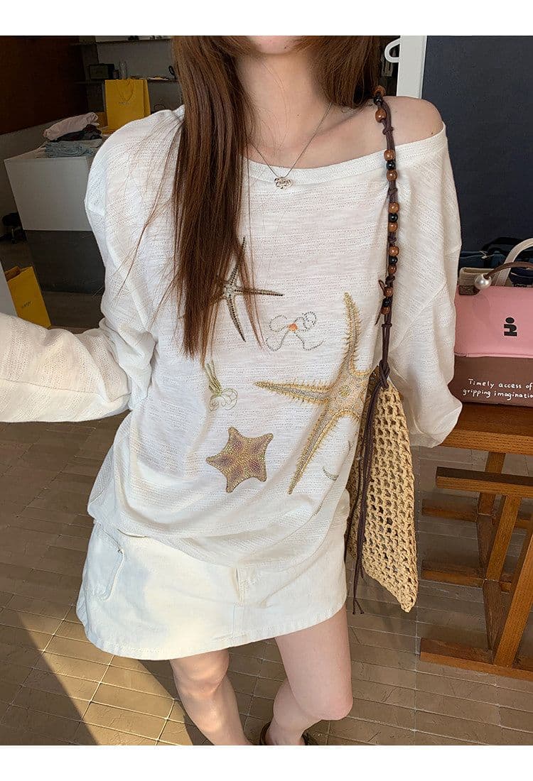 성분 65 폴리에스터 35 면 자외선 차단 블라우스 여성 여름 ootd 착용 가져 가라. 긴팔 티셔츠 화이트 상세 이미지 7