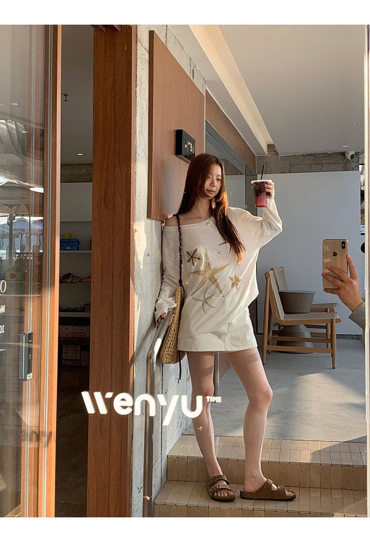 성분 65 폴리에스터 35 면 자외선 차단 블라우스 여성 여름 ootd 착용 가져 가라. 긴팔 티셔츠 화이트 상세 이미지 10