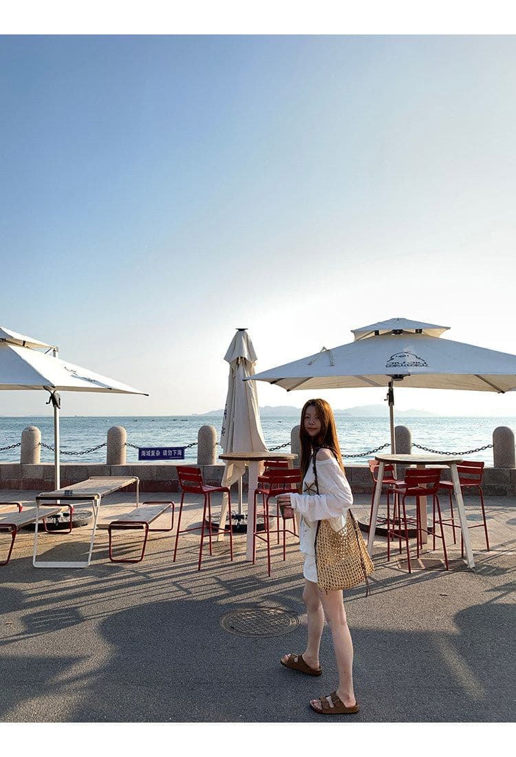 성분 65 폴리에스터 35 면 자외선 차단 블라우스 여성 여름 ootd 착용 가져 가라. 긴팔 티셔츠 화이트 상세 이미지 14