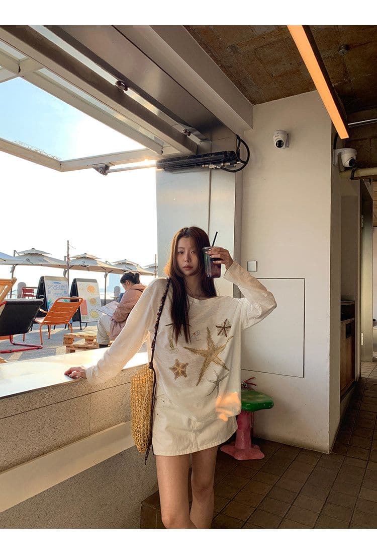 성분 65 폴리에스터 35 면 자외선 차단 블라우스 여성 여름 ootd 착용 가져 가라. 긴팔 티셔츠 화이트 상세 이미지 20