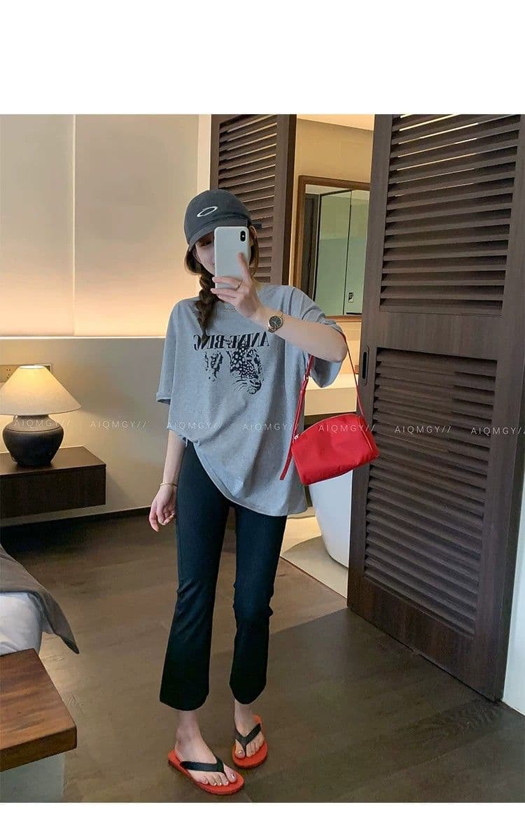 8 점 담배 파이프 부츠컷 바지 캐주얼 요가 알몸의 피부 센스 슬림해 보이는 여름 바지 상세 이미지 11
