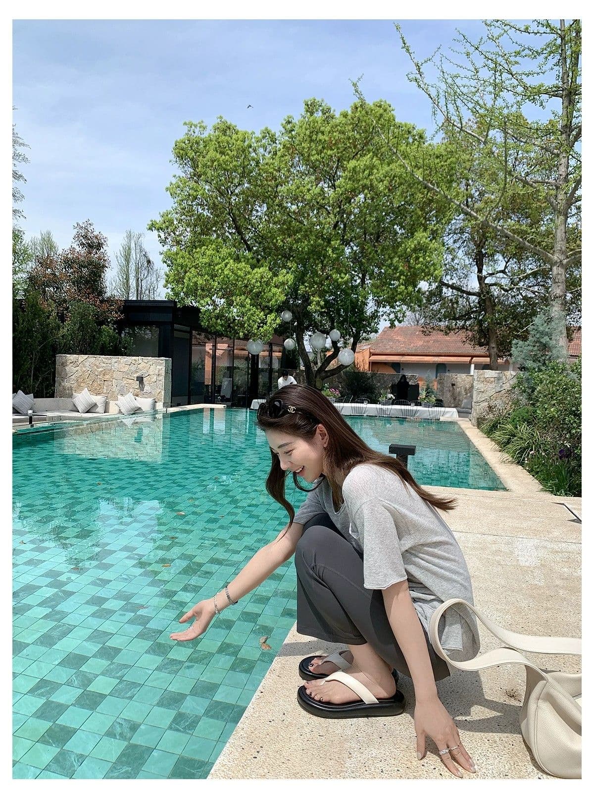 8 점 담배 파이프 부츠컷 바지 캐주얼 요가 알몸의 피부 센스 슬림해 보이는 여름 바지 상세 이미지 32