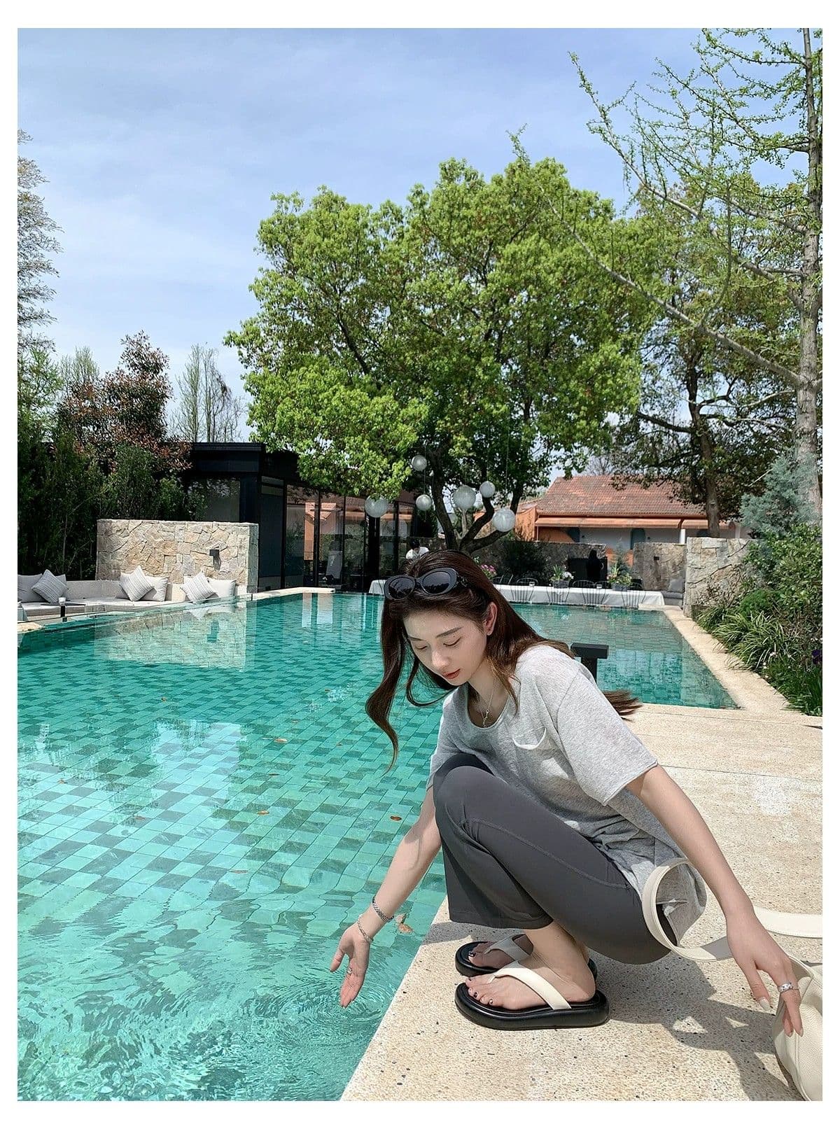 8 점 담배 파이프 부츠컷 바지 캐주얼 요가 알몸의 피부 센스 슬림해 보이는 여름 바지 상세 이미지 33