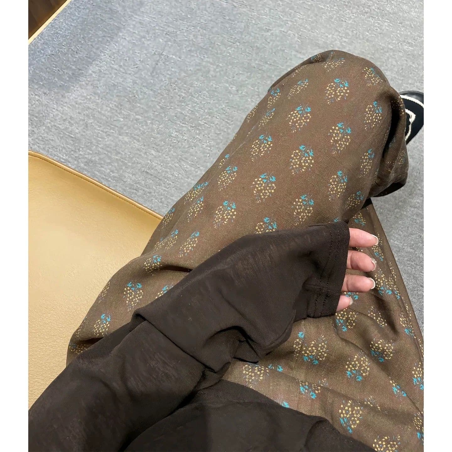 여름 새로운 작은 대중 디자인 허리밴드 다용도 레트로 꽃무늬 9부 바지 이미지 4