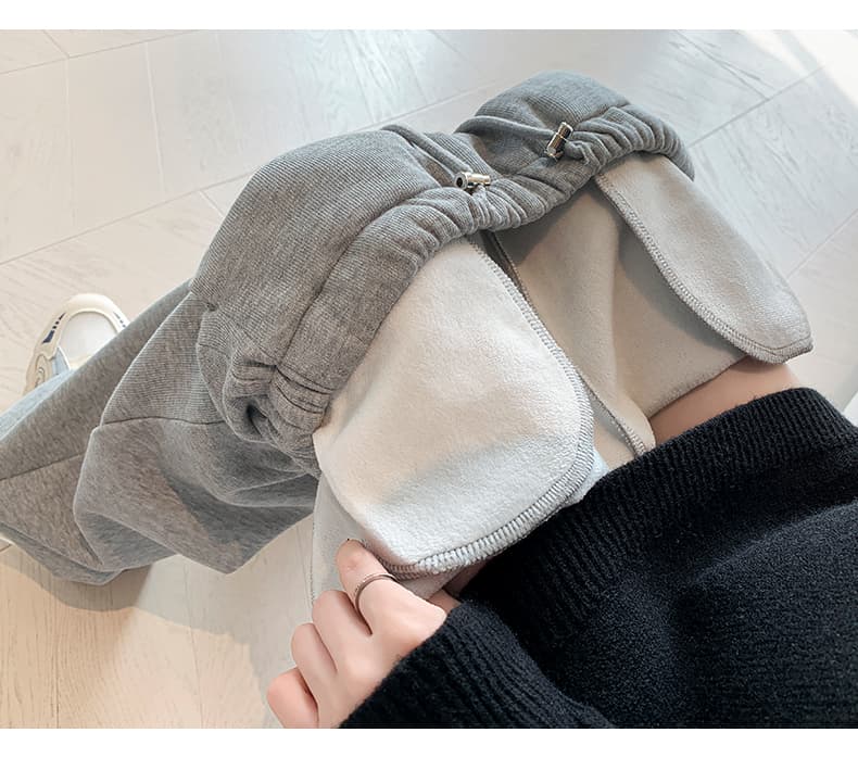 실사 털이 있는 임산부 운동 웨이 바지 루즈핏 조거 가을 겨울 의류 스트레이트 넓은 다리 아메리칸 캐주얼 봄 가을 임산부 바지 상세 이미지 27