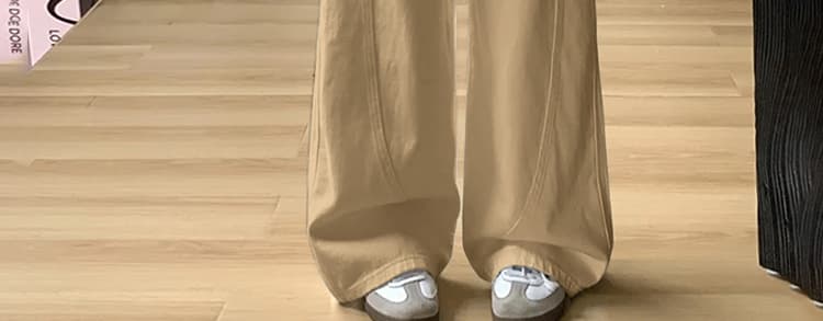 임산부 바지 봄과 가을 외출용 와이드 레그 팬츠 청바지 2025 새로운 루즈핏 슬림해 보이는 다용도 스트레이트 팬츠 가을 겨울 상세 이미지 37
